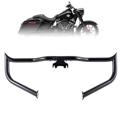 Kinglemc Crash Bar Engine Guard Highway Bar for Harley Davidson Road King Street Glide Electra Glide 2014-2023(Gloss Black) - color: Gloss Black, size: 2014-2025 Touring Models except Road Glide/CVO