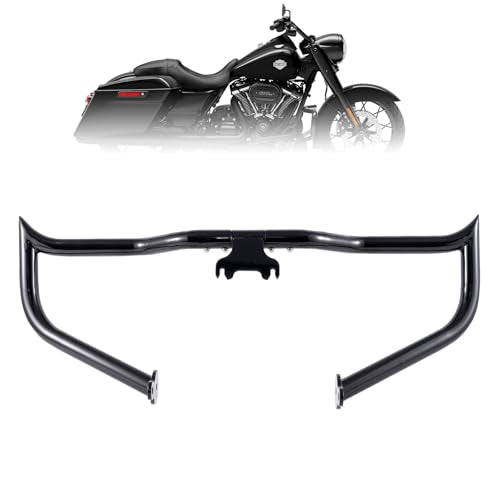 Kinglemc Crash Bar Engine Guard Highway Bar for Harley Davidson Road King Street Glide Electra Glide 2014-2023(Gloss Black) - color: Gloss Black, size: 2014-2025 Touring Models except Road Glide/CVO