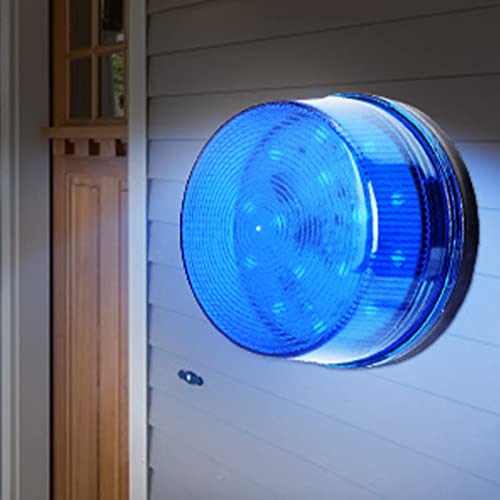 CHICIRIS LED Strobe Beacon Warning Signal Flashing Light for Security Alarm Blue Emergency Light for Home Office 1 X LED Flashing Alarm Lamp Without Sound