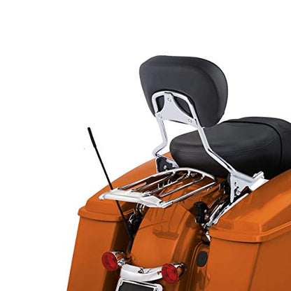 XFMT Motorcycle Chrome Detachable Two-Up Luggage Rack for Air Wing Harley Touring Road King Street Glide Road Glide Electra Glide 2009-Later - color: For Air-wing Luggage Rack-Chrome