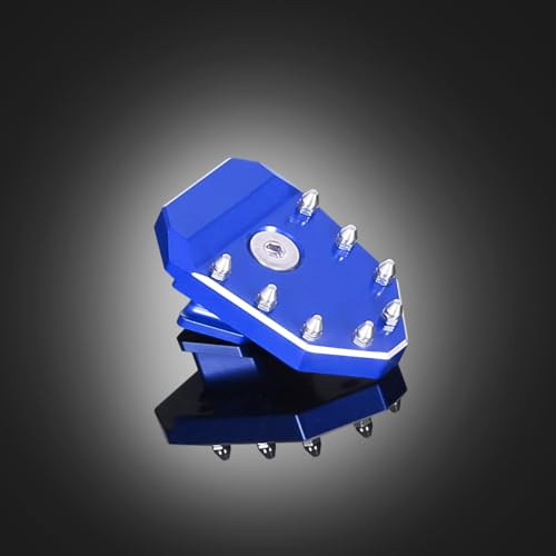 KLR650 Brake Pedal Blue Rear Foot Extension Pedals Motorcycle Rear Pedals Footbrake Lever Pedal Enlarge Extension Pad Aluminum Alloy Compatible With KLR650 2008-2025 - color: Blue