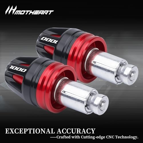 Motorcycle Handlebar End Caps For GSX-R 1000 2001-2025 GSX-R 1000R 2017-2025 7/8” Bars 17mm Diameter CNC Handlebars (See details below) gsx-r 1000 1000r Accessories (Red) - color: Red
