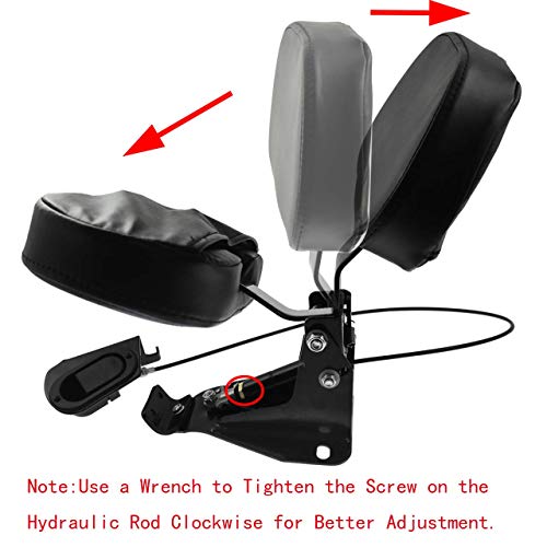 Adjustable Driver Backrest Mounting Kit Fits for Harley Touring Road King Electra Glide CVO 2009-2020 - color: #2 Black Arm