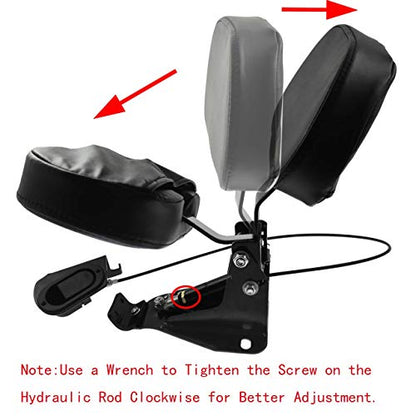 Adjustable Driver Backrest Mounting Kit Fits for Harley Touring Road King Electra Glide CVO 2009-2020 - color: #2 Black Arm