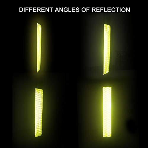TOMALL 35.2'' Strong Reflective Stripe Stickers High-Intensity Night Visibility Reflective Decal Universal Safety Warning Diamond Grade Waterproof Self Adhesive for Car Trunk (Yellow) - color: Yellow