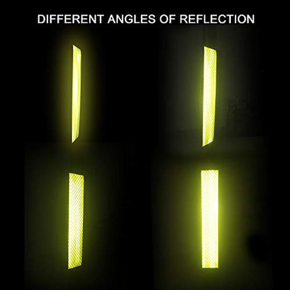 TOMALL 35.2'' Strong Reflective Stripe Stickers High-Intensity Night Visibility Reflective Decal Universal Safety Warning Diamond Grade Waterproof Self Adhesive for Car Trunk (Yellow) - color: Yellow