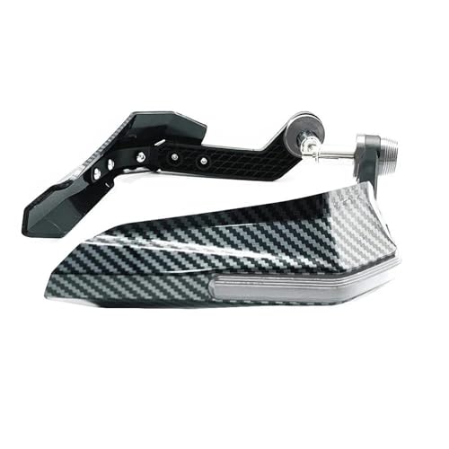 Motorbike Hand Guards Carbon Fiber Pattern Motorcycle Handlebar Windproof Hand Guard for VN 650 Vulcan S VN650 VULCANS Bar End Grip Protector(Gold) - color: TITANIUM