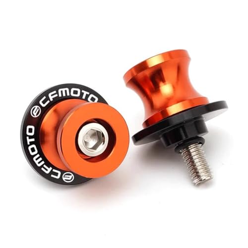 10MM 450SS Swing Arm Spools Sliders Fit For CFMOTO 450SS / 450NK / 650NK / ibex450 Stand Frame Slider Crash Bar Accessories,CNC T6061 Aluminum (Orange) - color: Orange