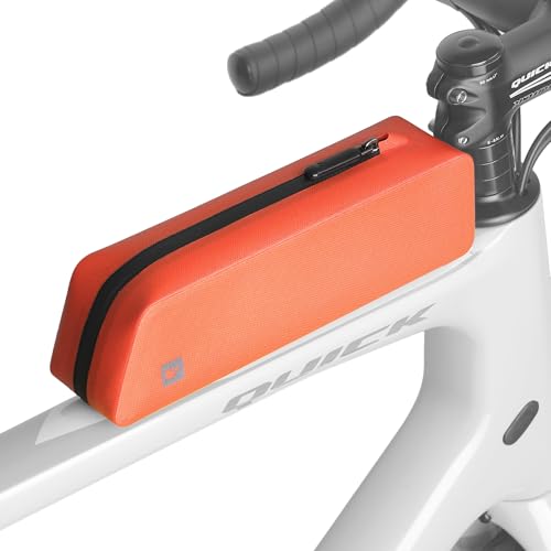 Rhinowalk Bike Frame Bag Waterproof Bicycle Top Tube Bag Cycling Tools Storage Bag for MTB Road Bike Accessory - color: orange