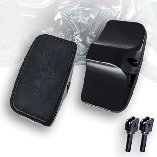 Driver Footpeg Passenger Peg Floorboard Footboard for Harley Softail Slim Standard Fatboy Fatbob streetbob low rider breakout heritage Sport Glide (Eagle-Black) - size: Eagle-Black