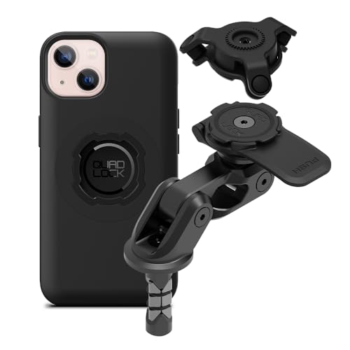 Quad Lock Motorcycle Fork Stem Mount PRO Kit with Vibration Dampener and MAG Phone Case for iPhone 13 - size: iPhone 13