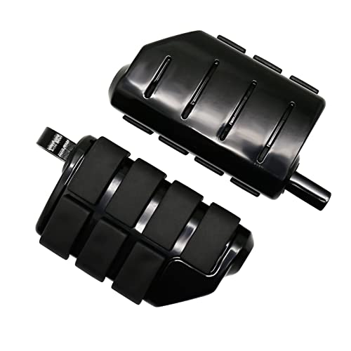 Motorcycle Footpegs Foot Rest Compatible with Harley Touring Street Glide Road King Road Glide Electra Glide Sportster Dyna Softail 10mm (StyleC#Black) - color: Style C#Black