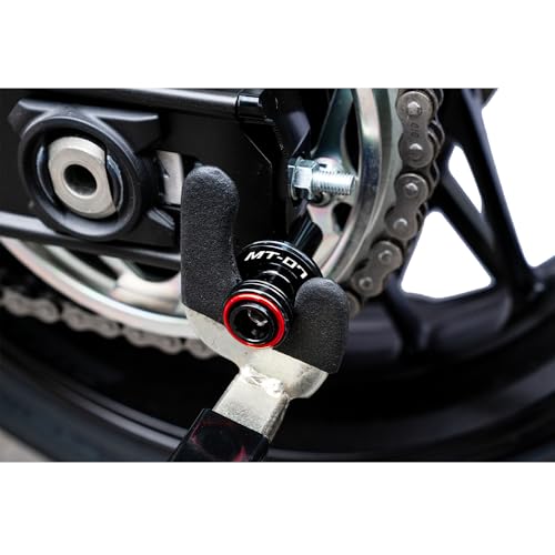 MOWOK Fit For YAMAHA MT-07 MT07 2026 2025 2024 2023 2022 2021 2020 2019 2018 2017 2016 2015 2014 Motorcycle Accessories Stand Screws Swing Arm Swingarm Spools slider (Red) - color: Red