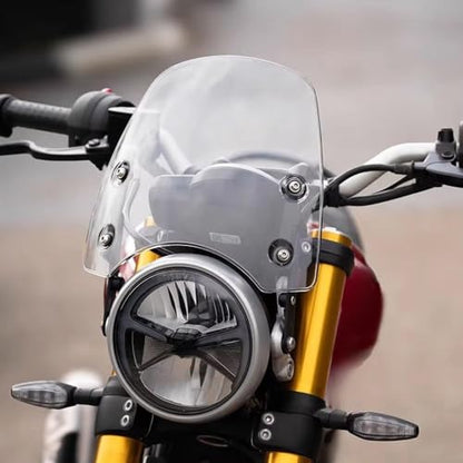 for Speed 400 Scrambler400X 2024 2025 Motorcycle Front Windshield Retro Windshield Spoiler with Bracket Speed400 Scrambler 400X (Transparent) - color: Transparent