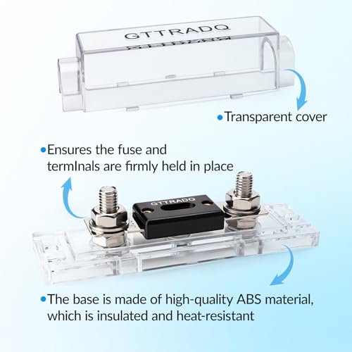 3-Pack Waterproof 300A ANL Fuse Holder 32VDC, with 300A ANL Fuses, Heavy-Duty for Car Audio, Truck, RV, Marine, Solar System - color: 300Amp