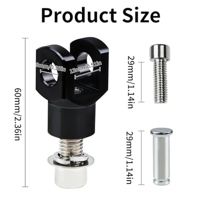 Motorcycle Foot Pegs Mount Supports Compatible with Harley Softail FX FXST FXR Low Rider Sport Glide Footrest Mounting Clevis Hardware Kit (Black) - color: Black