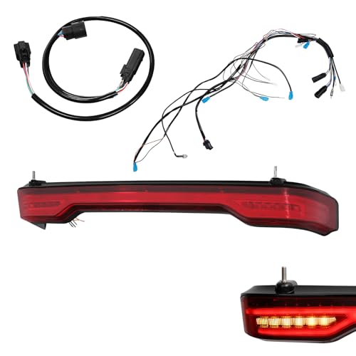 TCMT King Trunk Sequential Dynamic Flowing LED Tail Light Assembly Wiring Harness Fits For Harley Touring Road King Road Street Electra Glide Tri Glide Ultra Limited 2014-2025 Black Housing - color: Red Lens Black Housing B, size: Light Set(17 Funtions)