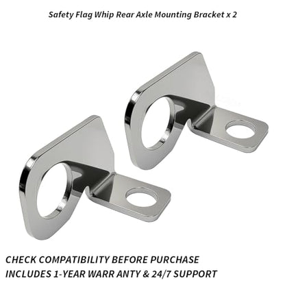 2 PCS Safety Flag Whip Rear Axle Mounting Bracket Fit for Motorcycle, Dirt Bike, Motocross, Off-Road, Dune Flag, 22.5mm Mounting Diameter