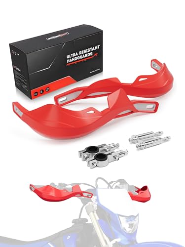 JFG RACING Dirt Bike Hand Guards,7/8" and 1 1/8" Handlebar Motorcycle Handguards Accessories Universal for CRF CR XR 110 150 250 300 450 Dirt Pit Bike ATV Electric Dirtbike Motocross Enduro-Red - color: red