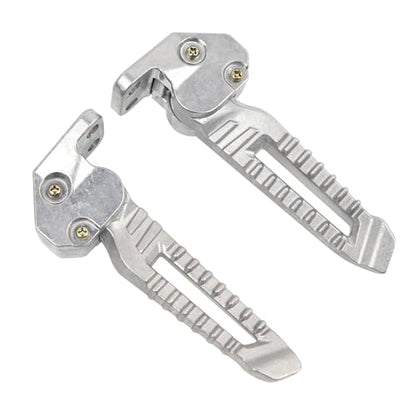 Mokuo Motorcycle Floding Footpegs Compatible with Zuma 2022 2023,Chinese Scooter Tank 125 150cc 9th Generation - color: Silver
