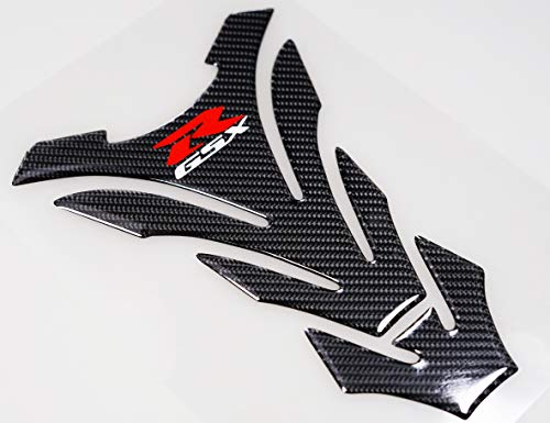 3D Black Rubber Side, Tank Pad Protector, Anti Slip Sticker, Tank Side Traction Pad, 3D Gas Cap, Fuel Cap Decal,Tank Protector for GSXR 600 750 2011-2015 (Black)