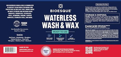 Bioesque Waterless Wash & Wax, Ready to Use Formula for Cars, Trucks, Boats, RVs, Motorcycles, & More, 32 Fl Oz (Pack of 1)