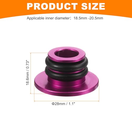 HARFINGTON Bar End Plugs Aluminum Handlebar End Caps Bike Plugs 0.57oz with Matching Rings for MTB Road BMX Fixed Gear Bike, Pink - color: Pink