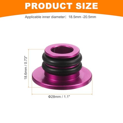 HARFINGTON Bar End Plugs Aluminum Handlebar End Caps Bike Plugs 0.57oz with Matching Rings for MTB Road BMX Fixed Gear Bike, Pink - color: Pink
