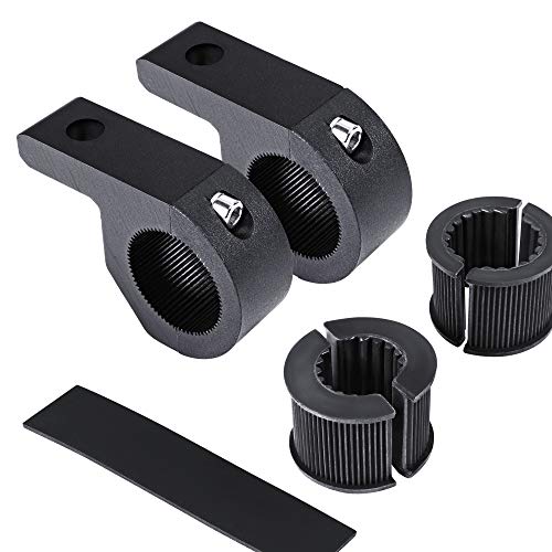 LAMPHUS Off-Road ATV UTV Light Bar Mounts Mounting Bracket Mini Bar Clamp Kits [0.75"/1"/1.25" Inch] [Horizontal Bar] [Aluminum] [2 Unit] Bull Bar UTV Roll Bar Clamp Tube Roll Cage Clamps Mount - size: 2 Pack, style: Horizontal Bar