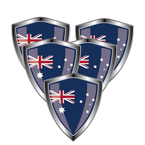 National Flag Shield Shaped Reflective Vinyl car Decal (Australia) - color: Australia