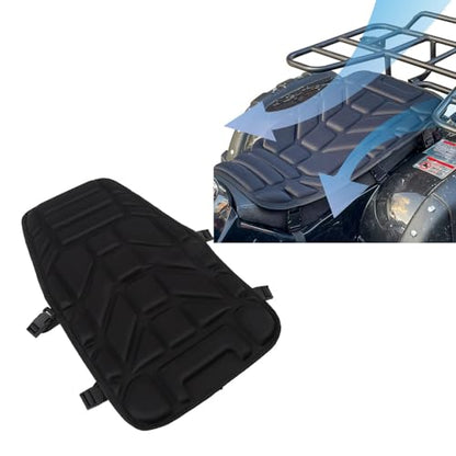 Shock Absorbing ATV Seat Cover, Padded Breathable Motorcycle Seat Pad Protector, Enhance Comfort with EVA Oxford Cloth, Fits Most ATVs Snowmobiles with Built in Non Slip Design,