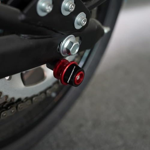 For STREETFIGHTER V2 StreetfighterV2 streetfighterv2 streetfighter v2 Streetfighter V2 8MM Motorcycle Accessories CNC Aluminum Premium Swingarm Spool Slider Stand Screws (Red) - color: Red