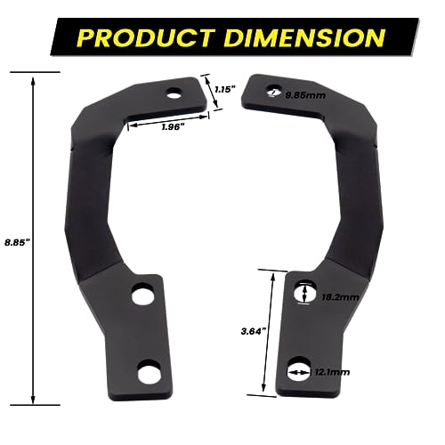 4Runner Ditch Hood Light Bracket for Mounting Auxiliary Off-Road LED Pod Light Hood Brackets Compatible with 2010-2022 Toyota 4Runner - size: For 4Runner 2010+