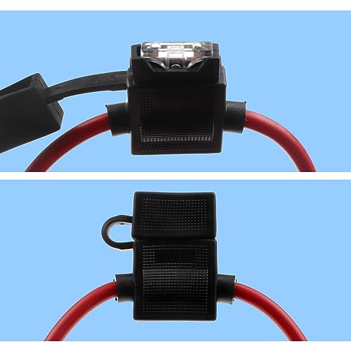 ZOOKOTO Inline Fuse Holder 15A,10 AWG Gauge Wire Car Auto Blade Fuse box 15A Waterproof - size: 15A