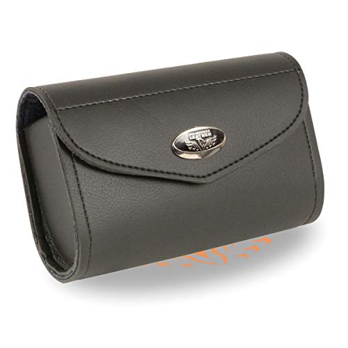 Milwaukee Leather Windshield Bag - PVC Motorcycle Storage w/Turn Lock or Hook Closure - Fits Most Bikes - One Size - color: SH439-BLACK, size: One Size