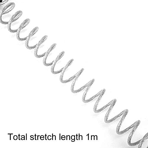 Security Reminder Cable, Anti Theft Steel Wire Lock Security Spring Wire Lock Security Steel Wire Spring Reminder Rope for Luggage Helmet