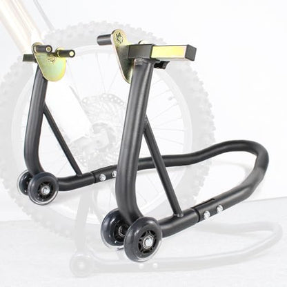 Xitomer Universal 450 lbs Motorcycle Front Stand Wheel Lift Stands, Spool-Style Lift Stand Universal Paddock Stand Powersports Stands Heavy Duty Paddock Stand