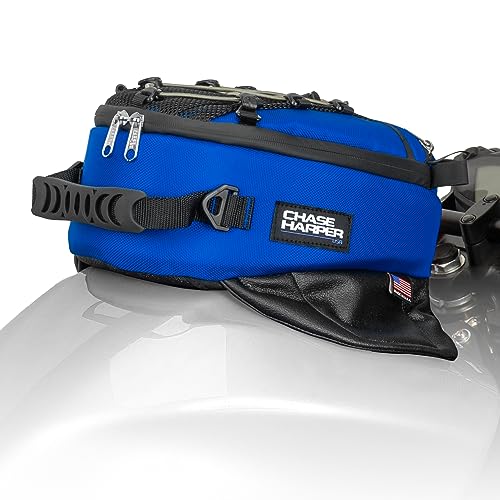 Chase Harper USA 450M Magnetic Tank Bag, Water-Resistant, Tear-Resistant, Industrial Grade Ballistic Nylon with Anti-Scratch Rubberized Polymer Bottom - Blue - style: 450 Tank Bag - Magnetic Mount - Blue