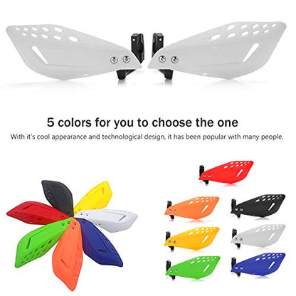 7/8" 22mm Motorcycle Handguards Handlebar Protector Gear for Dirt Bike ATV Yamaha Kawasaki Suzuki Honda(White) - color: White