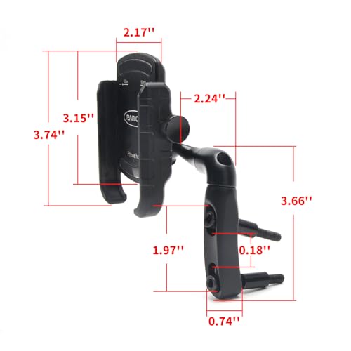 PANICAL Motorcycle for Honda Goldwing GL1800 F6B DCT Universal Bicycle Brake Lever Offset Device Phone Mount Holder Bracket Parts Special Vehicle Paired 17mm 5/8" Ball Head Adapter