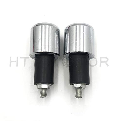 MT220-029- Compatible with Chrome Heavy Weighted Bar Ends 6mm Anti Vibration 22mm Handlebar Slugs