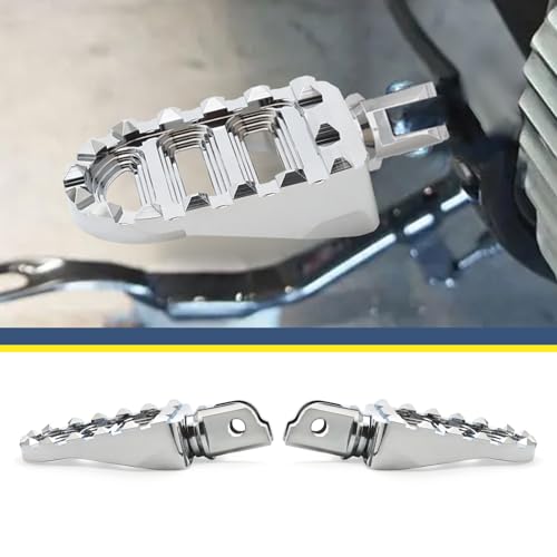 Motorcycle Foot Pegs MX Front Pegs Footrest Fit for Harley 2018-later Softail Low Rider S Breakout FXLRS Fat Bob 114 Street Bob FXBB Fat Boy Sport Glide FLSB (Chrome) - color: Chrome
