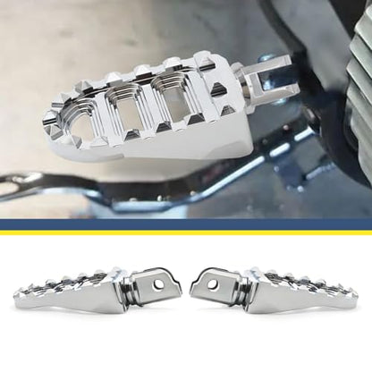Motorcycle Foot Pegs MX Front Pegs Footrest Fit for Harley 2018-later Softail Low Rider S Breakout FXLRS Fat Bob 114 Street Bob FXBB Fat Boy Sport Glide FLSB (Chrome) - color: Chrome