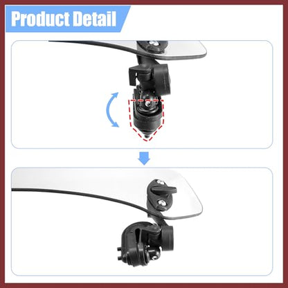 28.5cm Motorcycle Windshield Motorcycle Wind Deflector Clear Lens Adjustable Clip Windshield Extension Universal Fit for Most Motorcycle Scooter Replace Parts