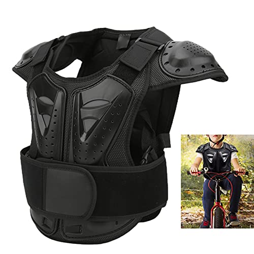 Kids Riding Armor Kids Cycling Armor Youth Body Protector Child Protective Vest Chest Back Protector Reflective Adjustable Hook and for Motorcycle Scooter - size: Large