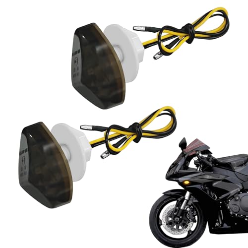 2PCS Motorcycle LED Turn Signals for Honda, Flush Mount Amber Blinkers, Universal 12V Motorcycle Front Indicators Lights Compatible with Honda CBR1000RR CBR600RR CBR 600 F4i CBR900 CBR919