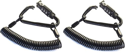 Little World Motorcycle Helmet Lock & Cable, Heavy Duty Universal Combination Lock Cable Caribeaner Lock Motorcycle Security PIN Locking Chain for Bike Helmet, Jacket, Cabinets & Luggage (Pack of 2) - size: 1.8M (Pack of 2)