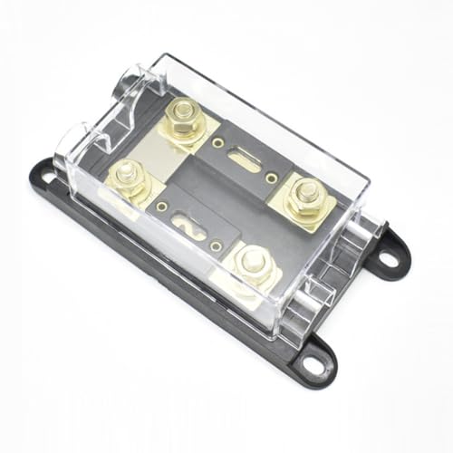 Dual Fuse Holder 2 Way Automotive Heavy Duty ANL Fuse Block Replacement with Clear Insulated Cover for Car Audio System Amplifier Inverter CFH-ANL-TM2 - color: CFH-ANL-TM2