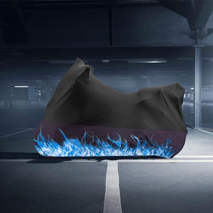 Erato Indoor Motorcycle Cover Stretch Elastic Dustproof Covers Fit for Motorbikes with Drawstring Storage Bags, 116 inches - size: 3XL(116")