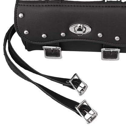 Daniel Smart Two Strap Tool Bag with Stud Design -Waterproof and Durable Premium Synthetic Leather with Stunning Twist and Pin Buckle Lock - style: Ds5602s-fbm